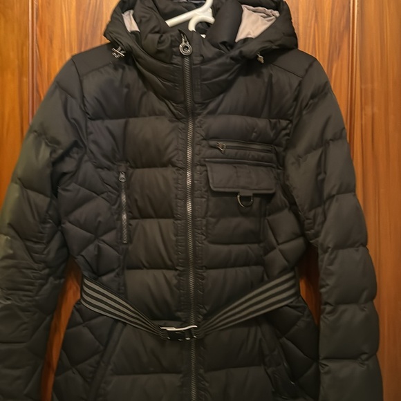 Lole women’s black hooded car coat. Size large 10-12. - Picture 4 of 11